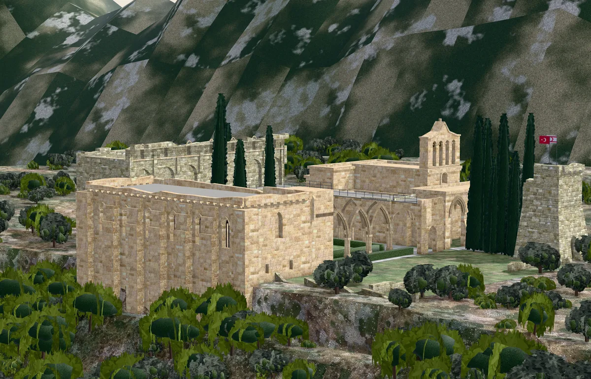 Bellapais Manastırı, Bellapais Manastırı: 3B tarama
