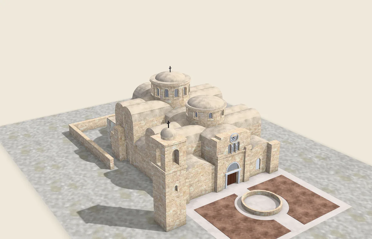 Aziz Barnabas Manastırı, St. Barnabas Manastırı: 3B tarama